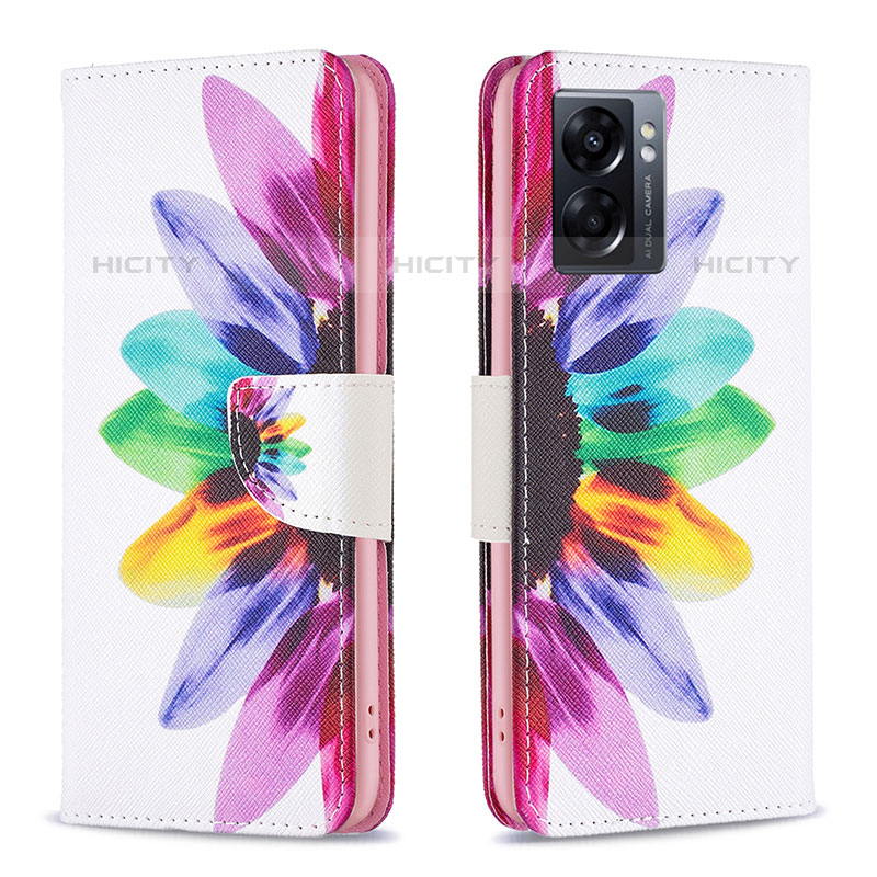 Funda de Cuero Cartera con Soporte Patron de Moda Carcasa B01F para OnePlus Nord N300 5G