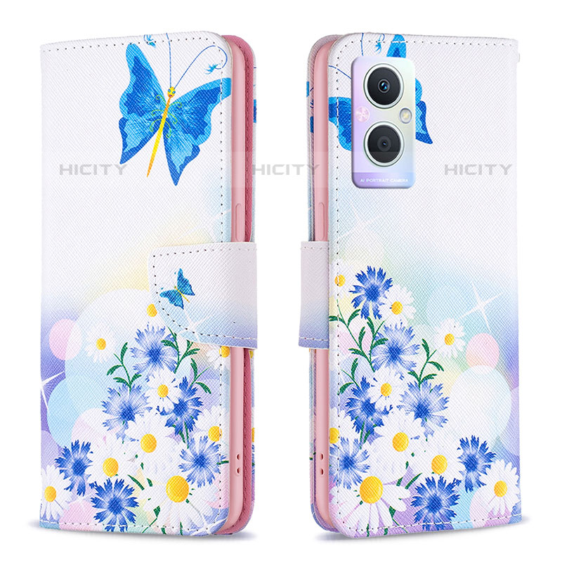 Funda de Cuero Cartera con Soporte Patron de Moda Carcasa B01F para Oppo Reno7 Lite 5G