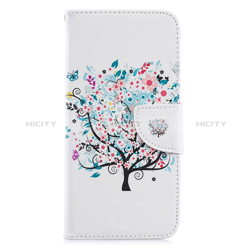 Funda de Cuero Cartera con Soporte Patron de Moda Carcasa B01F para Samsung Galaxy A20