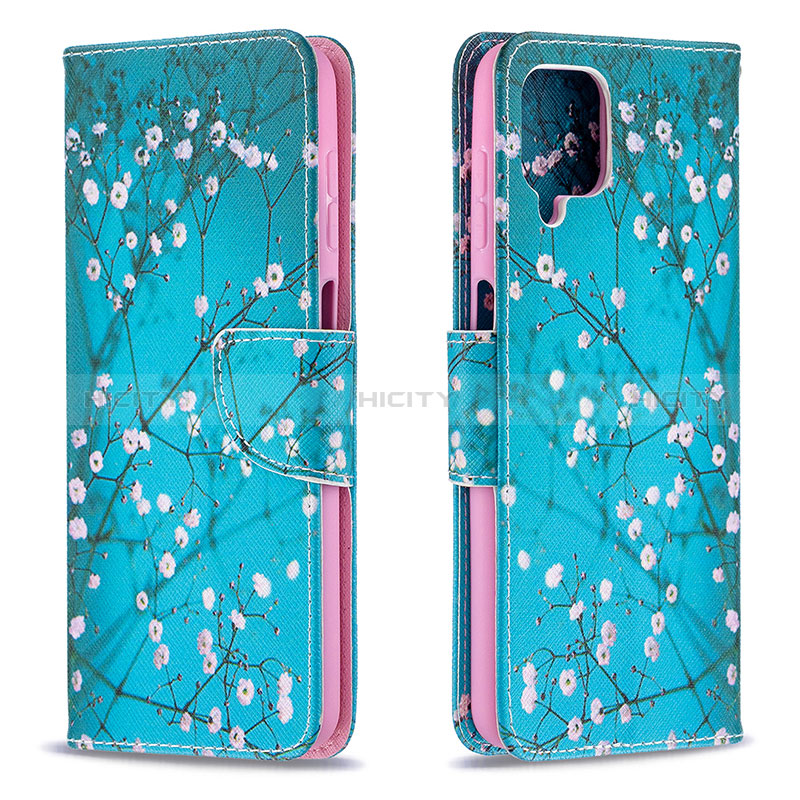 Funda de Cuero Cartera con Soporte Patron de Moda Carcasa B01F para Samsung Galaxy F12