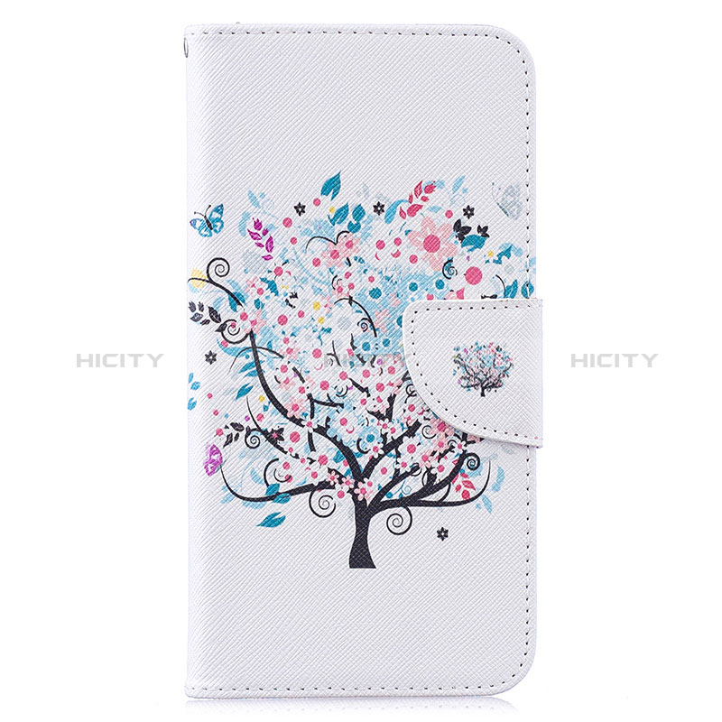 Funda de Cuero Cartera con Soporte Patron de Moda Carcasa B01F para Samsung Galaxy M10 Blanco