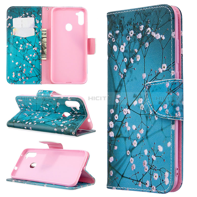 Funda de Cuero Cartera con Soporte Patron de Moda Carcasa B01F para Samsung Galaxy M11