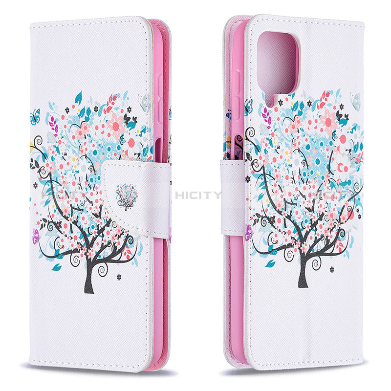 Funda de Cuero Cartera con Soporte Patron de Moda Carcasa B01F para Samsung Galaxy M12