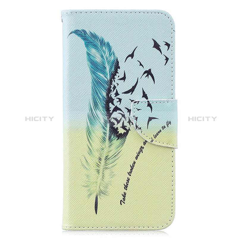 Funda de Cuero Cartera con Soporte Patron de Moda Carcasa B01F para Samsung Galaxy M20