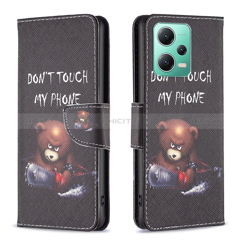 Funda de Cuero Cartera con Soporte Patron de Moda Carcasa B01F para Xiaomi Redmi Note 12 5G