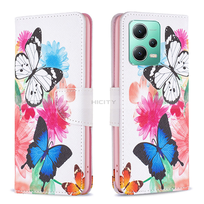 Funda de Cuero Cartera con Soporte Patron de Moda Carcasa B01F para Xiaomi Redmi Note 12 5G