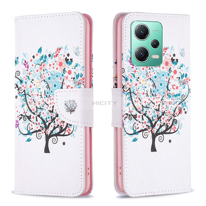 Funda de Cuero Cartera con Soporte Patron de Moda Carcasa B01F para Xiaomi Redmi Note 12 5G