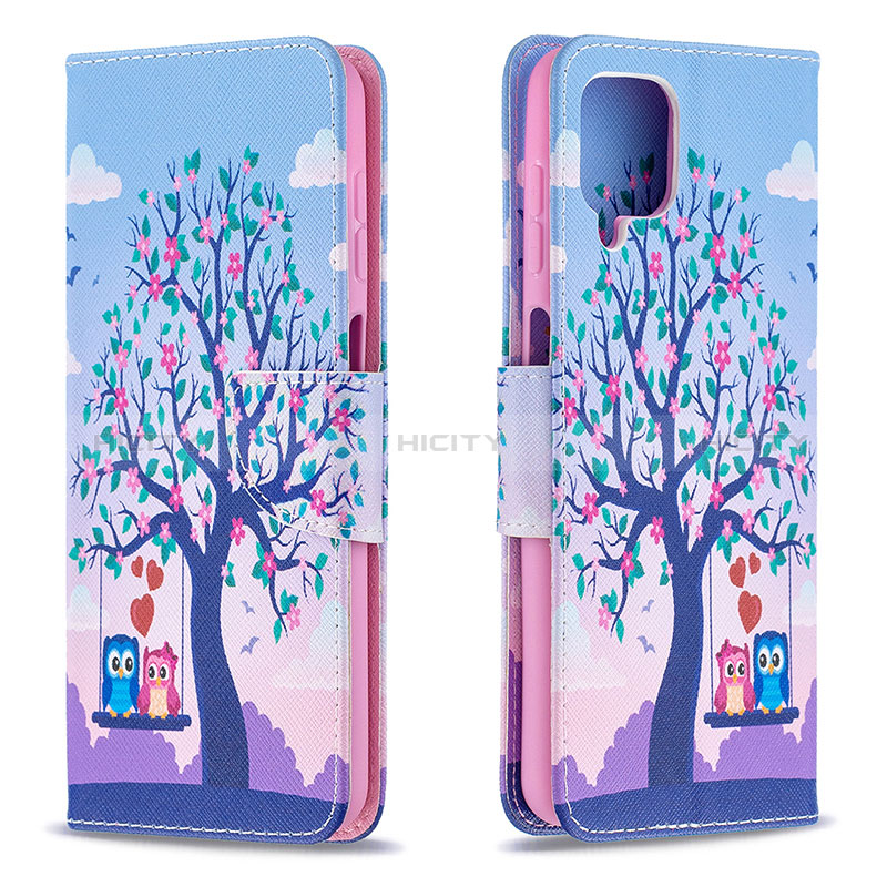 Funda de Cuero Cartera con Soporte Patron de Moda Carcasa B03F para Samsung Galaxy F12