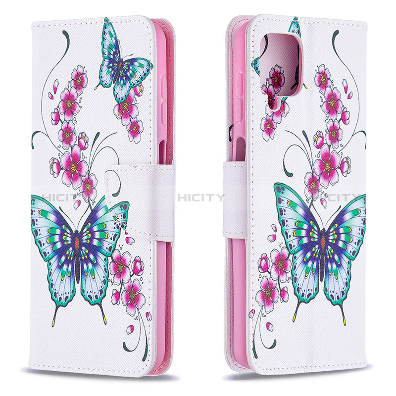 Funda de Cuero Cartera con Soporte Patron de Moda Carcasa B03F para Samsung Galaxy M12