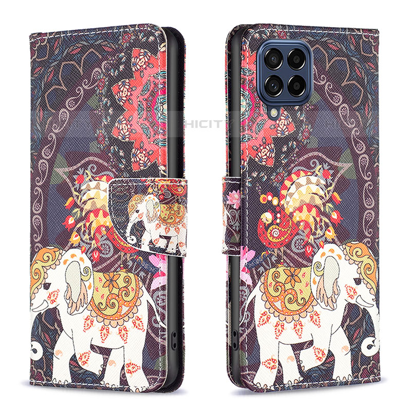 Funda de Cuero Cartera con Soporte Patron de Moda Carcasa B03F para Samsung Galaxy M53 5G