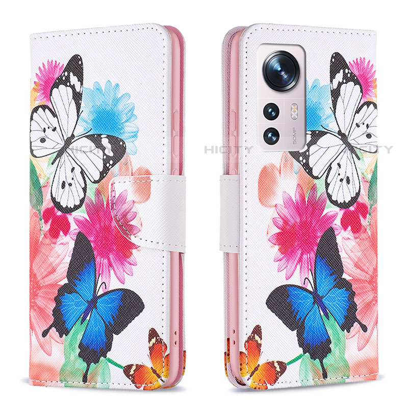 Funda de Cuero Cartera con Soporte Patron de Moda Carcasa B03F para Xiaomi Mi 12 Pro 5G