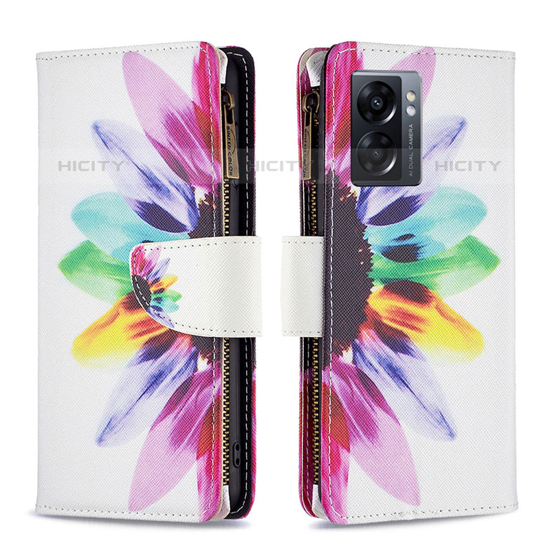 Funda de Cuero Cartera con Soporte Patron de Moda Carcasa B04F para OnePlus Nord N300 5G