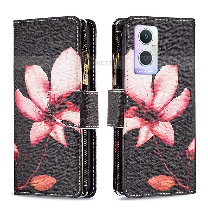 Funda de Cuero Cartera con Soporte Patron de Moda Carcasa B04F para Oppo F21s Pro 5G