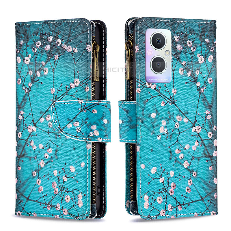 Funda de Cuero Cartera con Soporte Patron de Moda Carcasa B04F para Oppo F21s Pro 5G