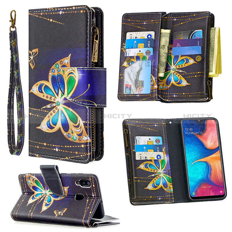 Funda de Cuero Cartera con Soporte Patron de Moda Carcasa B04F para Samsung Galaxy M10S