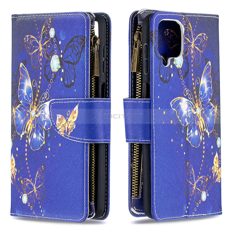 Funda de Cuero Cartera con Soporte Patron de Moda Carcasa B04F para Samsung Galaxy M12