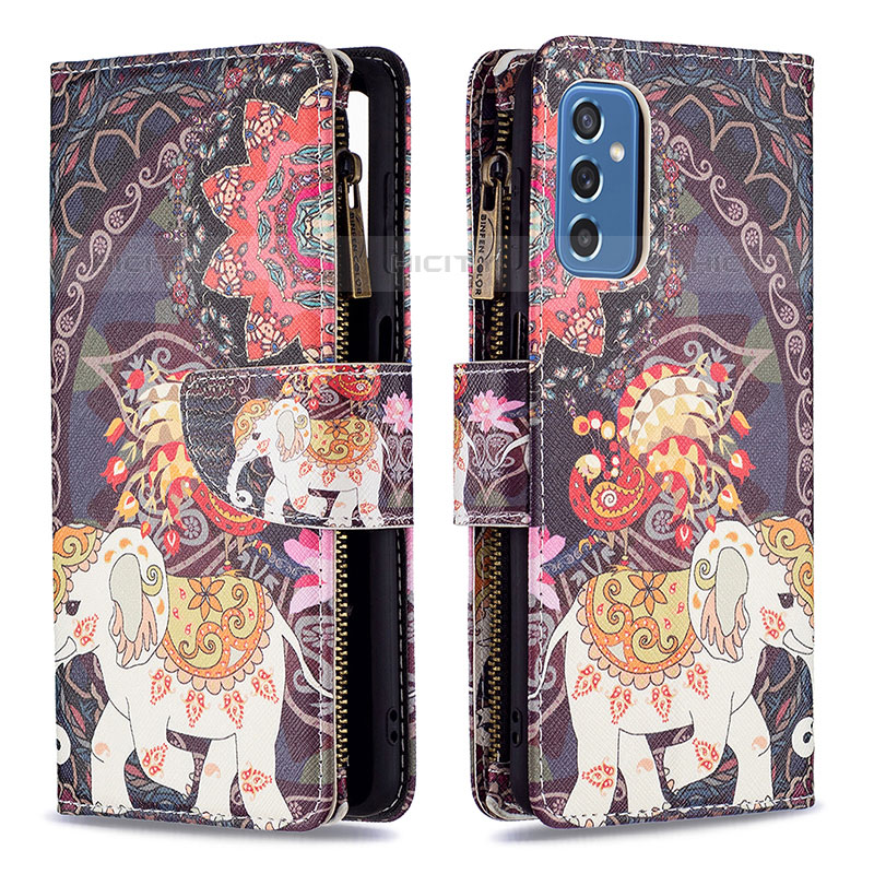 Funda de Cuero Cartera con Soporte Patron de Moda Carcasa B04F para Samsung Galaxy M52 5G