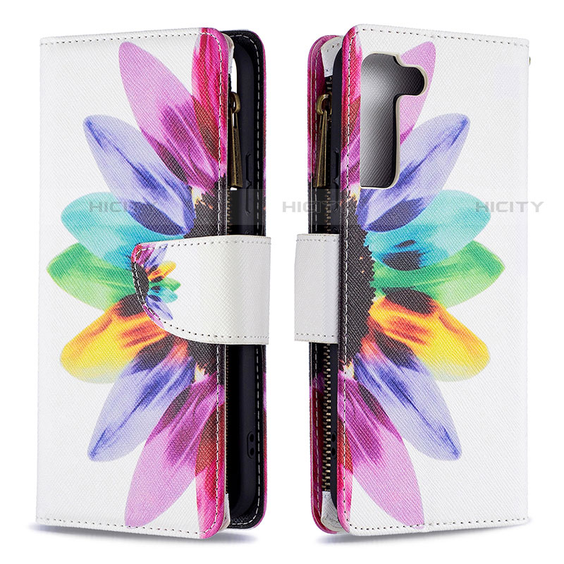 Funda de Cuero Cartera con Soporte Patron de Moda Carcasa B04F para Samsung Galaxy S21 5G