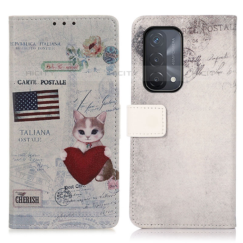 Funda de Cuero Cartera con Soporte Patron de Moda Carcasa D02Y para OnePlus Nord N200 5G