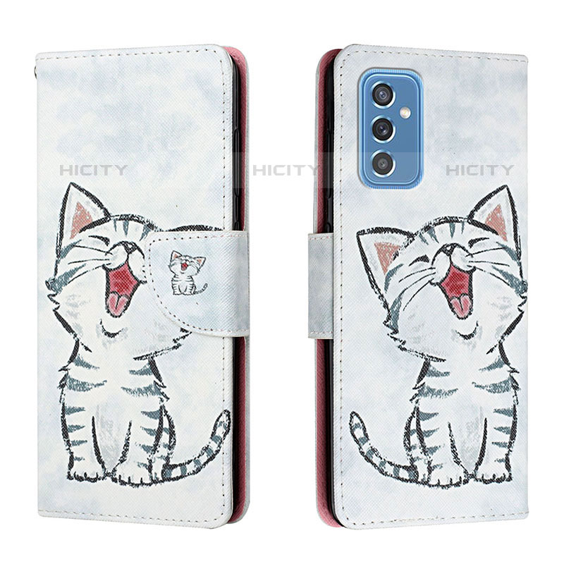 Funda de Cuero Cartera con Soporte Patron de Moda Carcasa H01X para Samsung Galaxy M52 5G