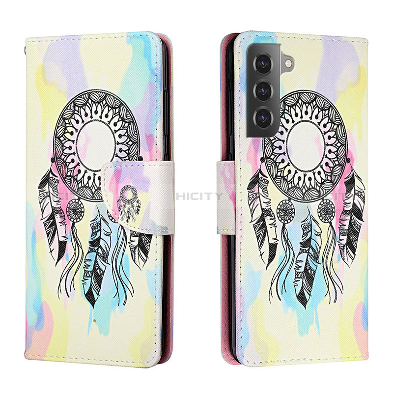 Funda de Cuero Cartera con Soporte Patron de Moda Carcasa H01X para Samsung Galaxy S22 5G