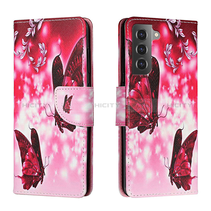 Funda de Cuero Cartera con Soporte Patron de Moda Carcasa H02X para Samsung Galaxy S22 5G