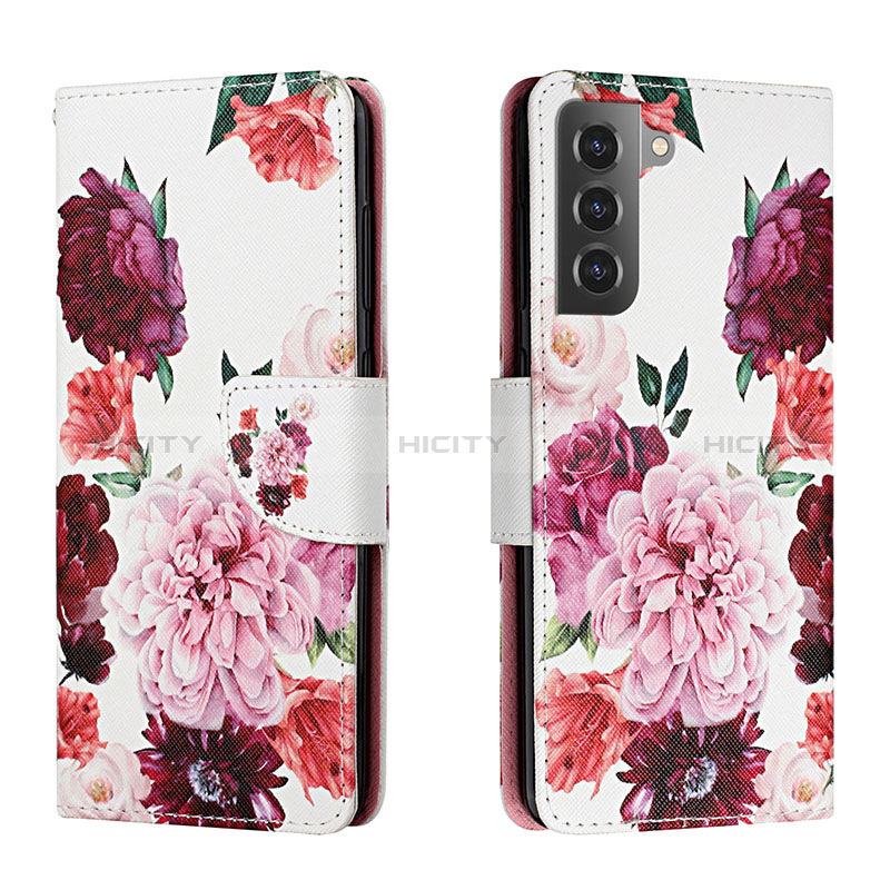 Funda de Cuero Cartera con Soporte Patron de Moda Carcasa H02X para Samsung Galaxy S22 5G