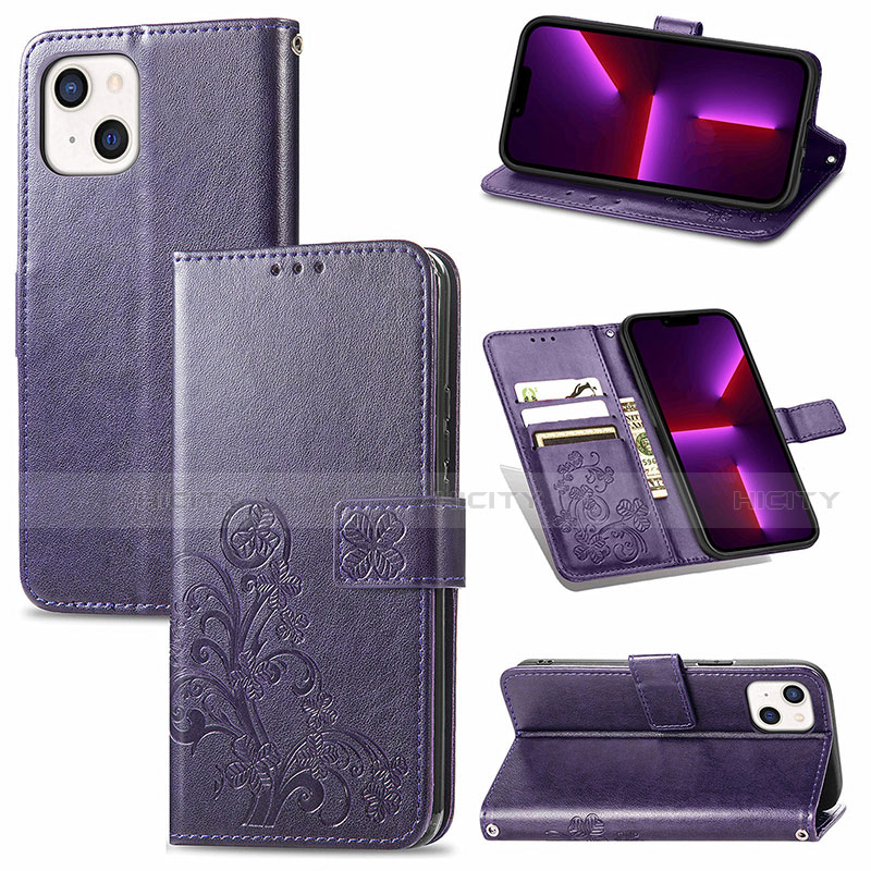 Funda de Cuero Cartera con Soporte Patron de Moda Carcasa H04 para Apple iPhone 14 Plus