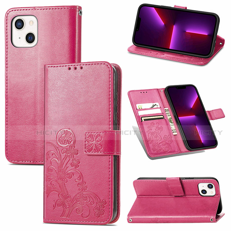 Funda de Cuero Cartera con Soporte Patron de Moda Carcasa H04 para Apple iPhone 14 Plus