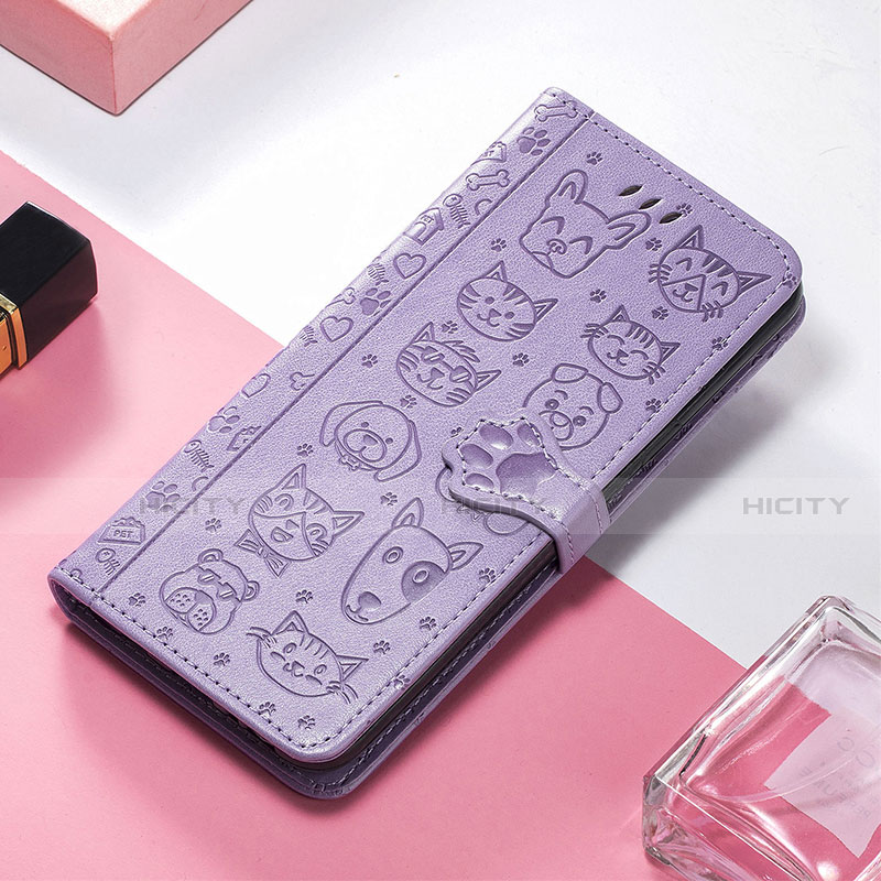 Funda de Cuero Cartera con Soporte Patron de Moda Carcasa H11 para Apple iPhone 13 Pro Morado