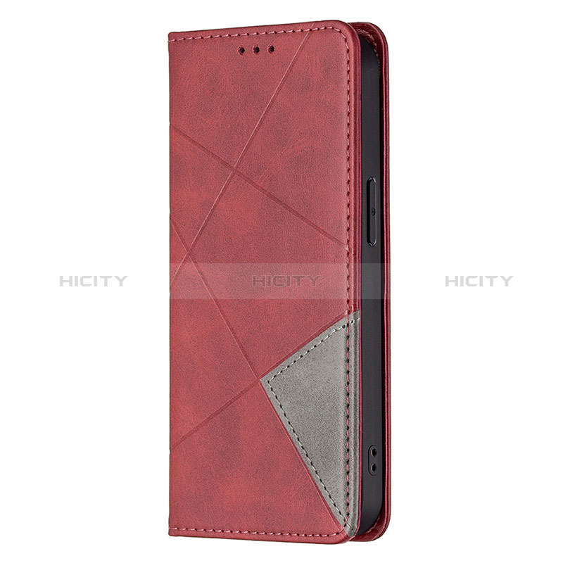 Funda de Cuero Cartera con Soporte Patron de Moda Carcasa L04 para Apple iPhone 14 Pro Rojo