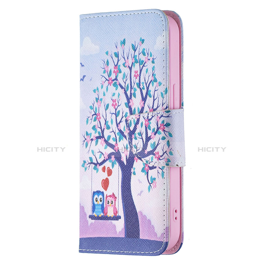 Funda de Cuero Cartera con Soporte Patron de Moda Carcasa L07 para Apple iPhone 13 Mini Multicolor