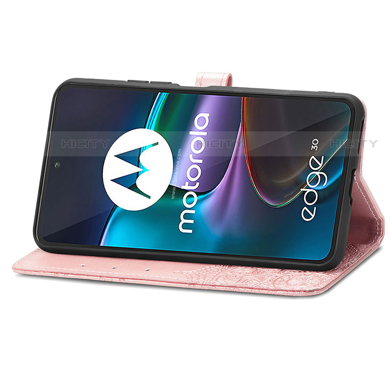 Funda de Cuero Cartera con Soporte Patron de Moda Carcasa para Motorola Moto Edge 30 5G