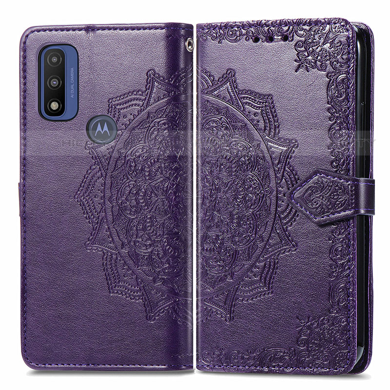 Funda de Cuero Cartera con Soporte Patron de Moda Carcasa para Motorola Moto G Pure