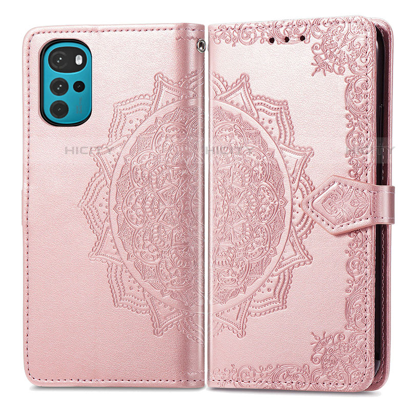 Funda de Cuero Cartera con Soporte Patron de Moda Carcasa para Motorola Moto G22