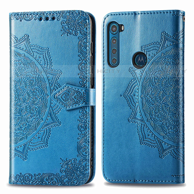 Funda de Cuero Cartera con Soporte Patron de Moda Carcasa para Motorola Moto One Fusion Plus