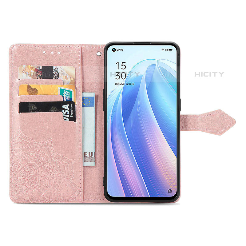 Funda de Cuero Cartera con Soporte Patron de Moda Carcasa para Oppo Reno8 4G