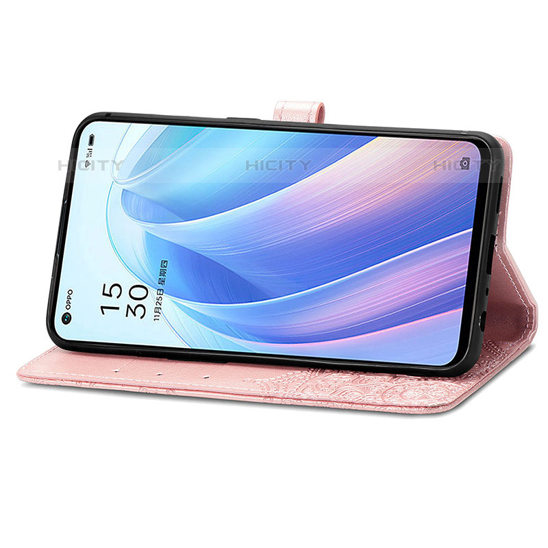 Funda de Cuero Cartera con Soporte Patron de Moda Carcasa para Oppo Reno8 4G