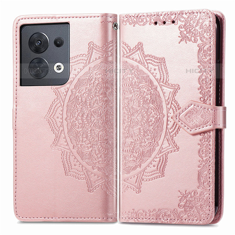 Funda de Cuero Cartera con Soporte Patron de Moda Carcasa para Oppo Reno8 5G