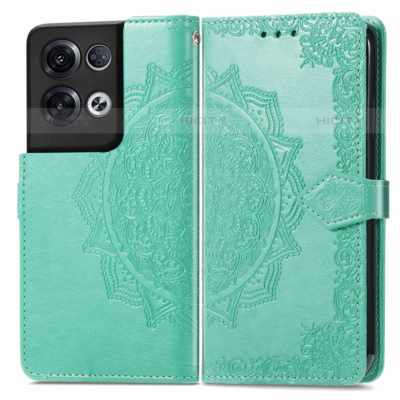 Funda de Cuero Cartera con Soporte Patron de Moda Carcasa para Oppo Reno8 Pro 5G