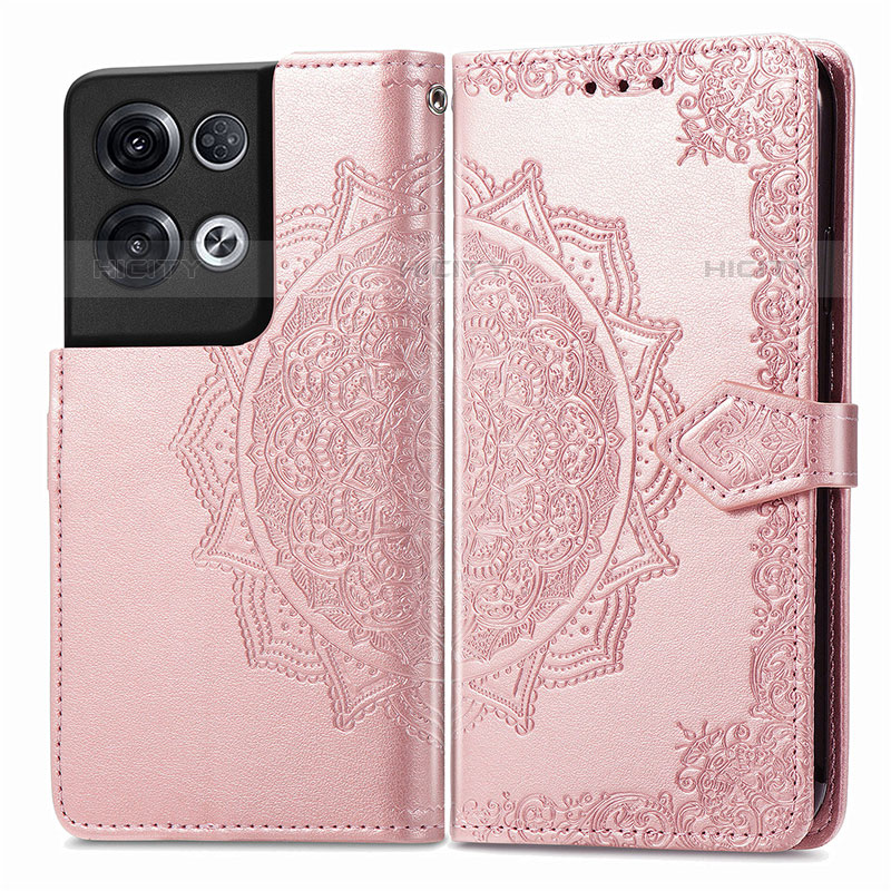 Funda de Cuero Cartera con Soporte Patron de Moda Carcasa para Oppo Reno8 Pro 5G