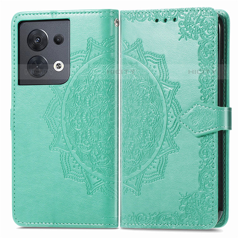 Funda de Cuero Cartera con Soporte Patron de Moda Carcasa para Oppo Reno9 5G