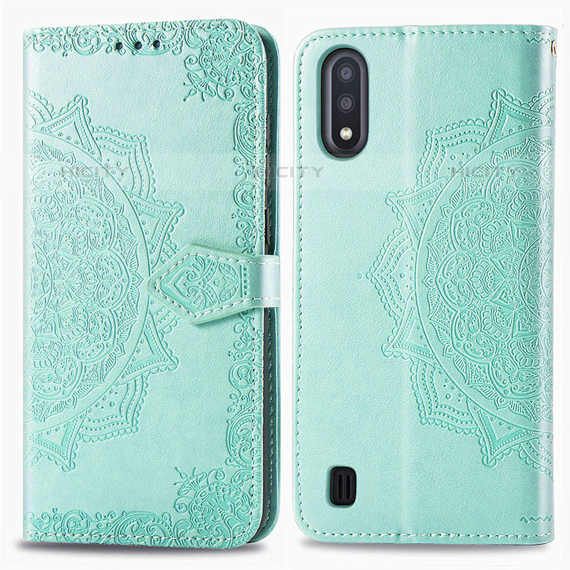 Funda de Cuero Cartera con Soporte Patron de Moda Carcasa para Samsung Galaxy M01