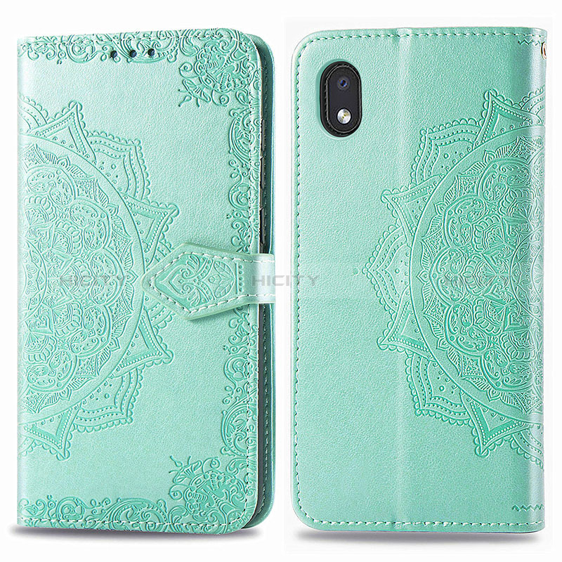 Funda de Cuero Cartera con Soporte Patron de Moda Carcasa para Samsung Galaxy M01 Core Verde