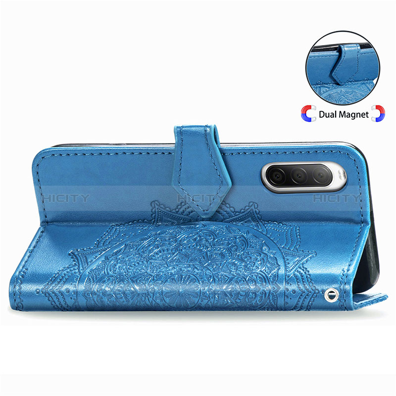 Funda de Cuero Cartera con Soporte Patron de Moda Carcasa para Sony Xperia 10 II