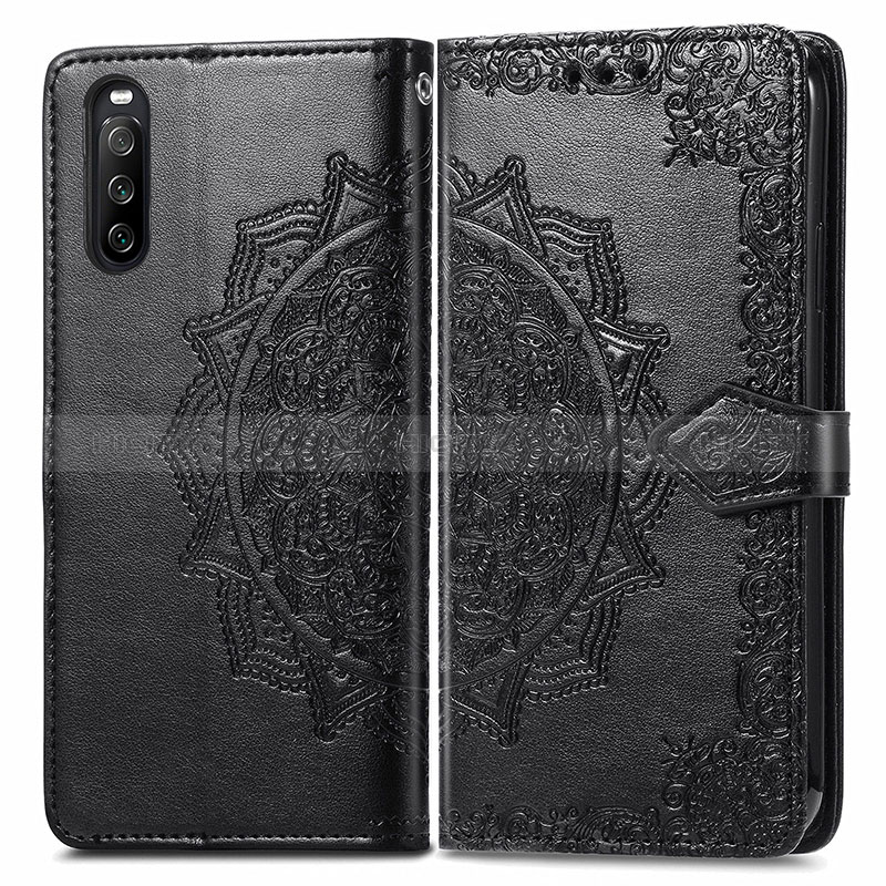 Funda de Cuero Cartera con Soporte Patron de Moda Carcasa para Sony Xperia 10 III