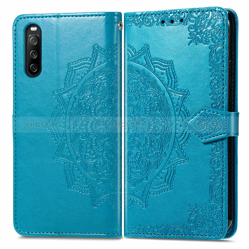 Funda de Cuero Cartera con Soporte Patron de Moda Carcasa para Sony Xperia 10 III