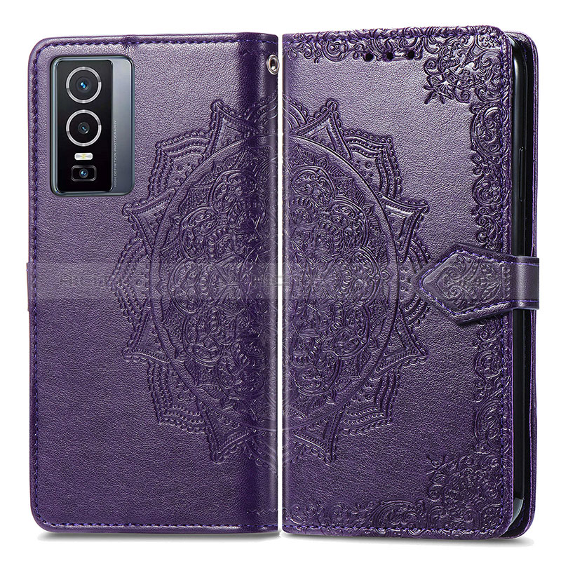 Funda de Cuero Cartera con Soporte Patron de Moda Carcasa para Vivo Y76 5G