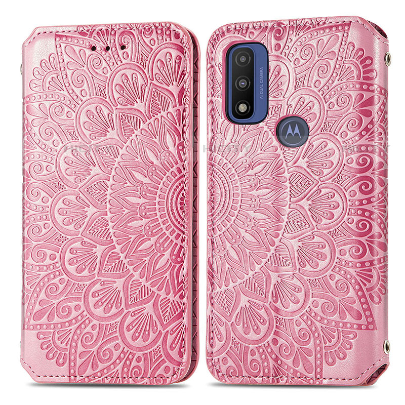 Funda de Cuero Cartera con Soporte Patron de Moda Carcasa S01D para Motorola Moto G Pure