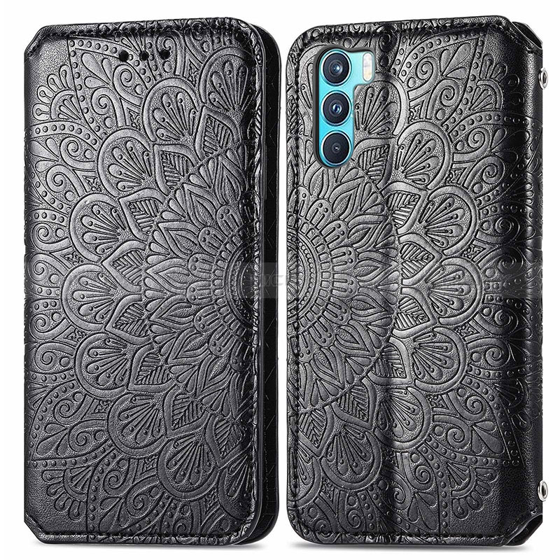 Funda de Cuero Cartera con Soporte Patron de Moda Carcasa S01D para Oppo K9 Pro 5G